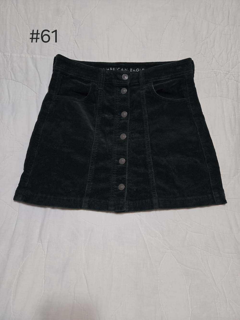 American Eagle Corduroy Button-Front Mini Skirt